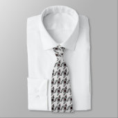 Luv Machine Robot Houndstooth Pattern Stropdas (Gebonden)