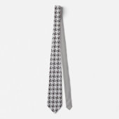 Luv Machine Robot Houndstooth Pattern Stropdas (Voorkant)