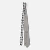 Luv Machine Robot Houndstooth Pattern Stropdas (Achterkant)