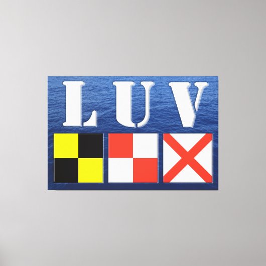 LUV MARINE STIJL 40x60 Canvas Afdruk (Voorkant)