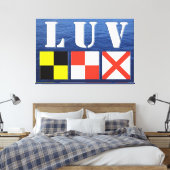 LUV MARINE STIJL 40x60 Canvas Afdruk (Insitu (Slaapkamer))