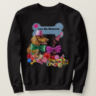 Luv Mijn Weenies Zwart Sweatshirt Mannen/Dames