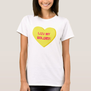 LUV MON SOLDAT T-shirt Coeur