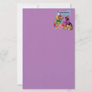 Luv My Weenies Purple Papeterie