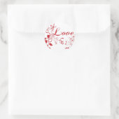 Luv N rozen Ronde Sticker (Tas)
