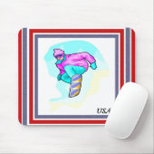 Luv naar Snowboard - Muismat (Met muis)