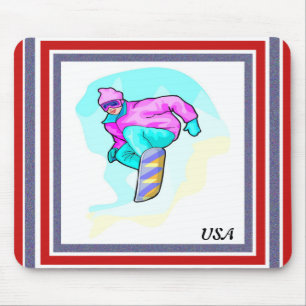 Luv naar Snowboard - Muismat