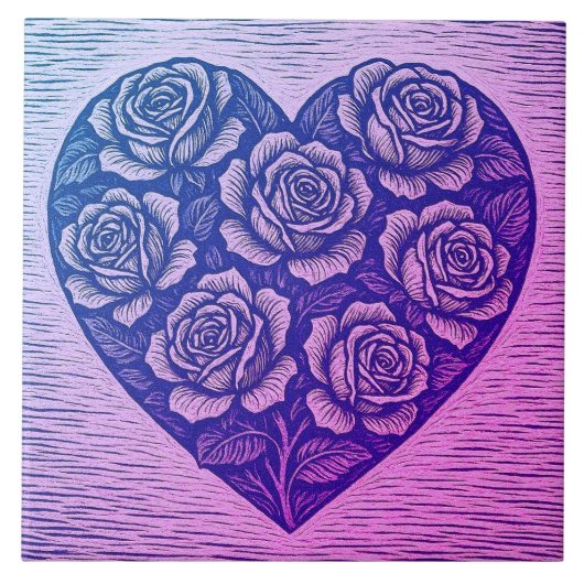 Luv Rozen Tegeltje (Voorkant)