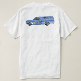 Luv Truck Garage Flamed Camper design T-shirt