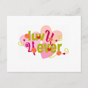 luv u 4ever briefkaart
