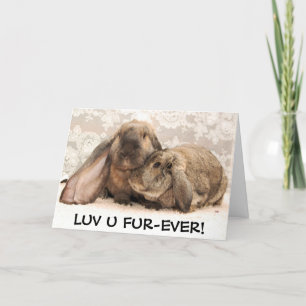 "Luv U Fur-Ever!" Vakantiekaart Feestdagen Kaart