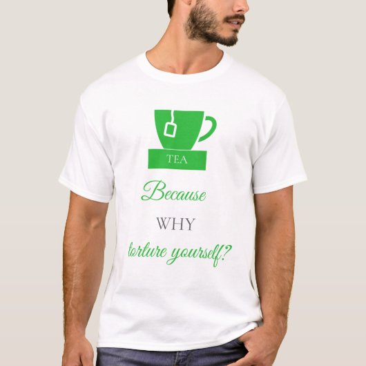 LUVACUPPA (Green + Grey) Basic T-shirt (Voorkant)