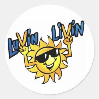 Luvin Livin Sun Graphic Ronde Sticker