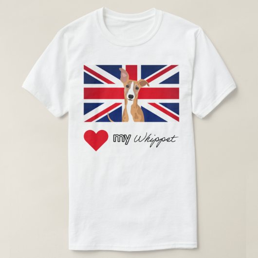 LUVMYWHIPPET Basic T-shirt (Design voorkant)