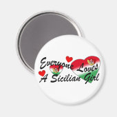 Luvs Sicilian Girl Magnet (Recto/Verso)