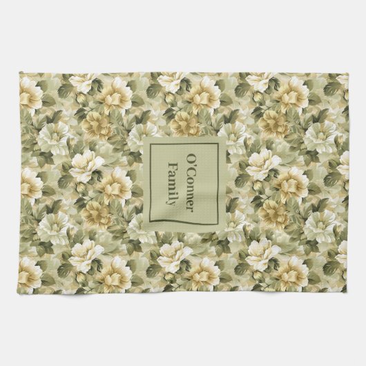 Lux Botanical Touch Personalized Greenery Towel  Theedoek (Horizontaal)