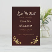 Lux Bourgogne Or Flourdir Enregistrer Les Cartes D (Debout devant)