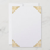 Lux Elegant Photo Quinceanera Gold Invitation (Dos)