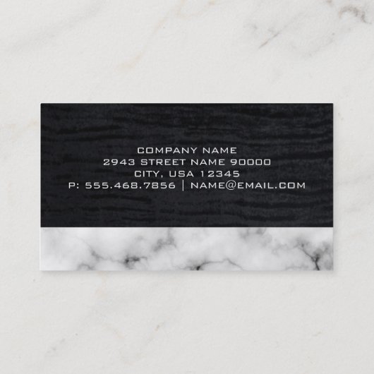 Lux Elegant Velvet en Marble Trim Visitekaartje (Achterkant)