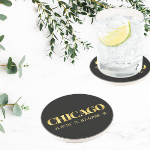 Lux Gold Chicago Breed- en Lengtegraad Zandsteen Onderzetter