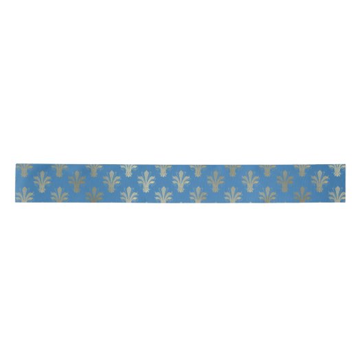 Lux Gold Fleur de Lis en French Blue Lint (Voorkant)