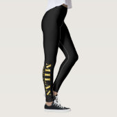 Lux Gold Milan Latitude & Longitude Black Leggings (Rechts)