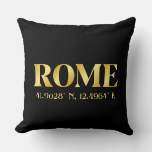 Lux Gold Rome Latitude & lengte Kussen