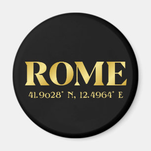 Lux Gold Rome Latitude & lengte Magneet