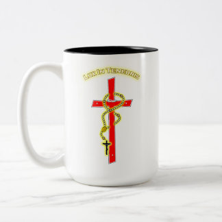 Lux in Tenebris - Rosary 02 Tweekleurige Koffiemok