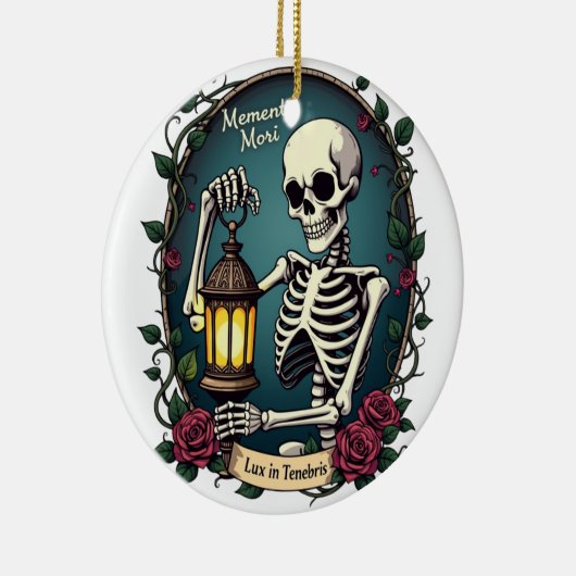Lux in Tenebris Skeleton Lantern Ornament (Rechts)