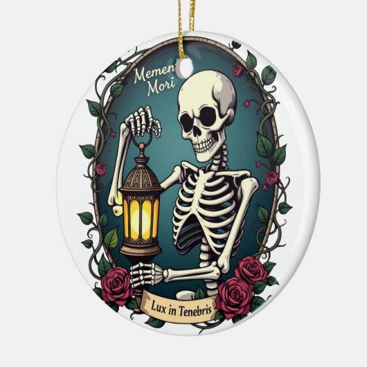 Lux in Tenebris Skeleton Lantern Ornament (Links)