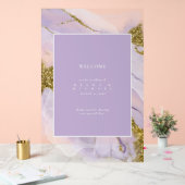 Lux Ink Lavendel Abstract Welkom ID990 Acryl Bord (Huwelijk)