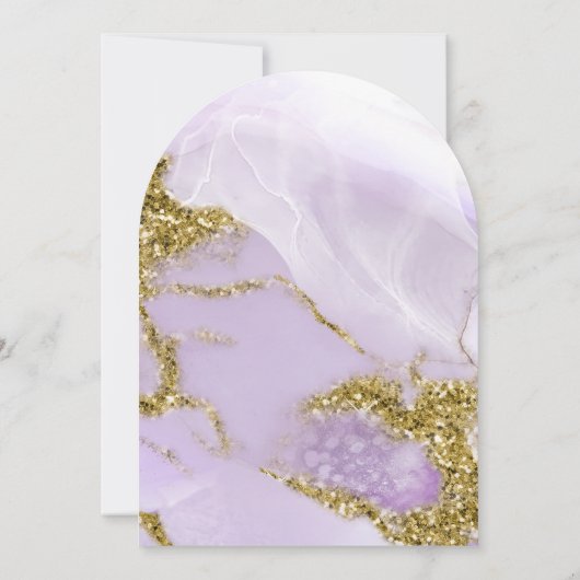 Lux Inkt Lavendel Abstracte Boog ID990 Kaart (Achterkant)