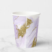 Lux Inktlavendel Abstract ID990 Papieren Bekers (Rechts)