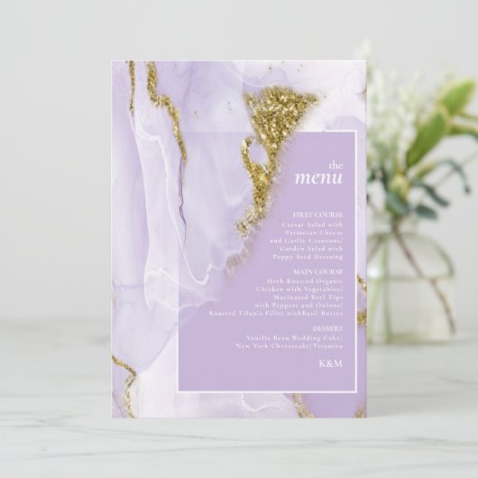 Lux Inktlavendel Abstract Menu ID990 (Staand voorkant)