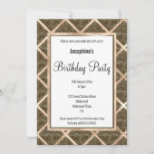 LUX LEOPARD CHAMPAGNE ANNIVERSAIRE INVITATION (Devant)