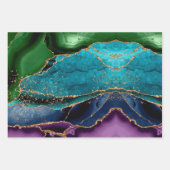 Lux Peacock Agate & Gold Inpakpapier Vel (Voorkant 2)