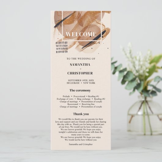 Lux roos gouden glitter koperen tinten roestig Pro Programma (Staand voorkant)