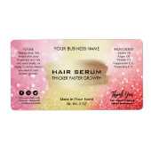 Lux Shimmer Pink Gold Red Hair Serum Labels (Voorkant)
