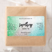 Lux Silver Glitter Blue en Mint Face Serum Labels (Insitu)