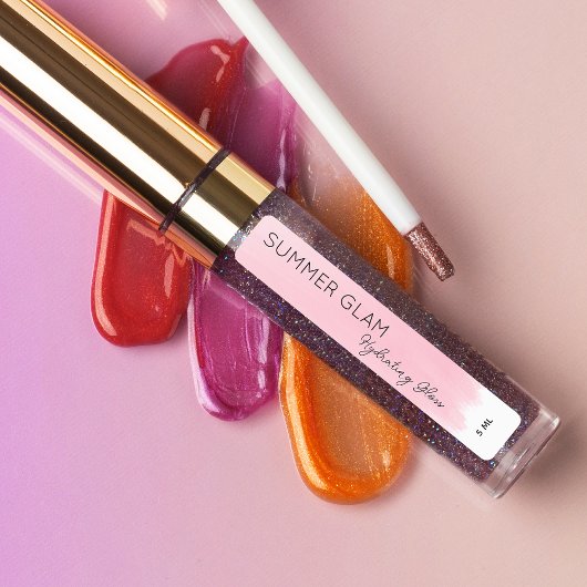 Lux Stroke Lip Gloss Étiquette blanc cosmétique