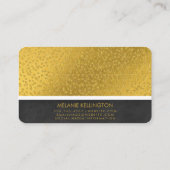 Lux Texture and Gold Speck | Monogram Visitekaartje (Achterkant)