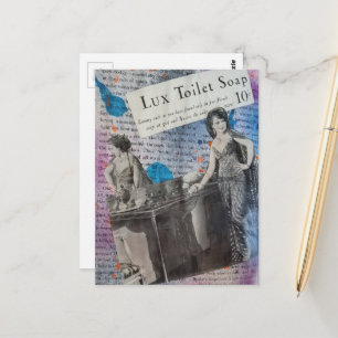 Lux Tiolet Zeep Retro Advertenties Mixed Media Col Briefkaart