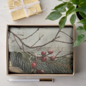 Lux weelderig kerstgroen en gouden kerstballen tissuepapier (Geschenk)