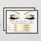 Lux Wimpers White Gold Make-up Certificaat Cadeau (Voorkant / Achterkant)