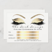 Lux Wimpers Wit Zwart Gouden Make-up Certificaat C (Voorkant / Achterkant)