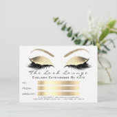 Lux Wimpers Wit Zwart Gouden Make-up Certificaat C (Staand voorkant)