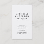 Lux Witte Strepen Chic Zwart Visitekaartje (Achterkant)