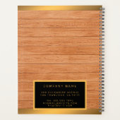 Luxe 2in1 Gold Wood Carte de visite moderne & (Dos)