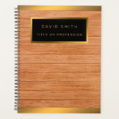 Luxe 2in1 Gold Wood Carte de visite moderne & (Devant)